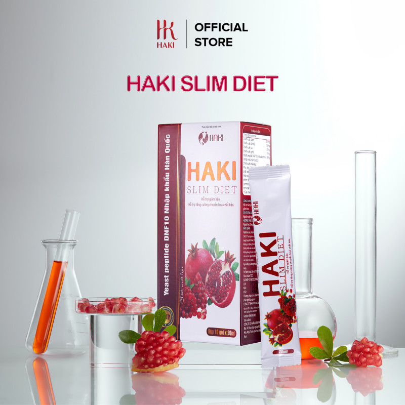 Thạch Lựu Giảm Cân HAKI Slim Diet hộp 10 gói x 20ml