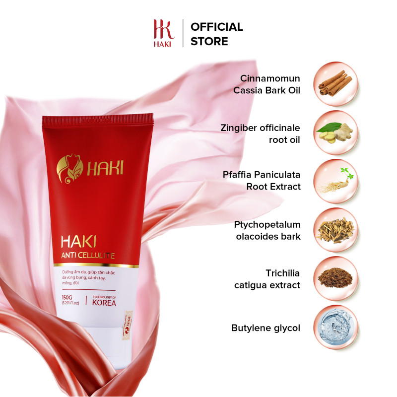 Kem tan mỡ HAKI Loại Bỏ Vùng Mỡ Thừa Tạo Vóc Dáng Săn Chắc Khỏe Đẹp 150g