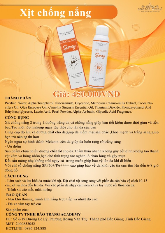 XỊT CHỐNG NẮNG