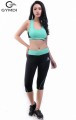 MS 60052 - Bộ đồ quần áo nữ GYMDI tập thể thao fitness, zumba, gym, yoga, aerobic lửng xanh lá đen