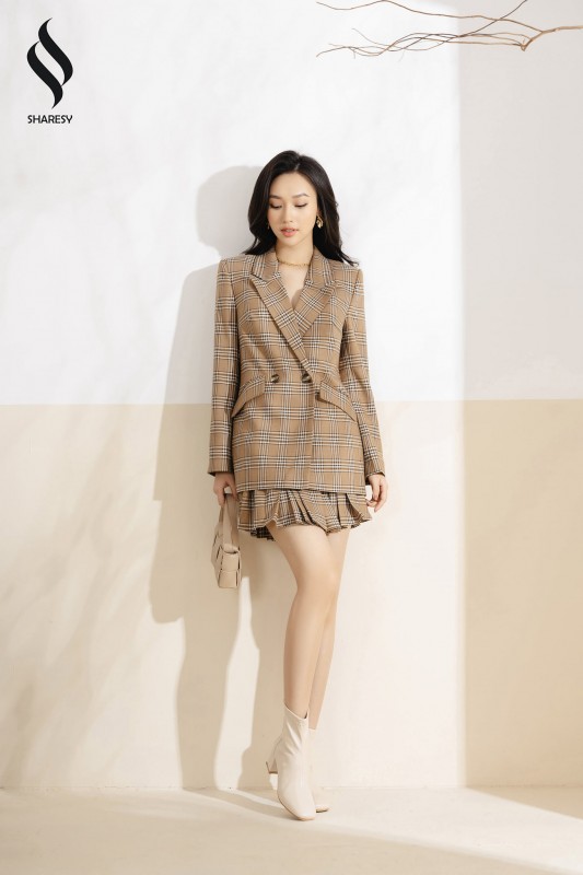 SÉT ÁO BLAZE CHÂN VÁY XẾP LY