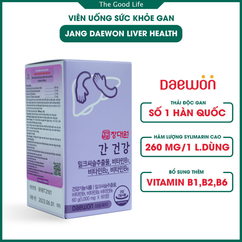 VIÊN UỐNG THẢI ĐỘC GAN GAN JANG DAEWON LIVER HEALTH HÀN QUỐC